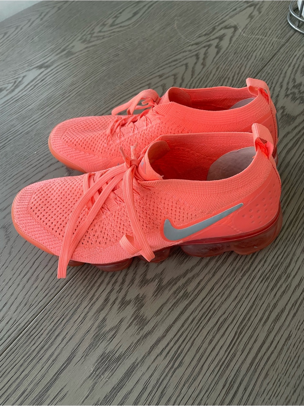 Nike Women’s Coral/Peach Flyknit VaporMax Sneakers